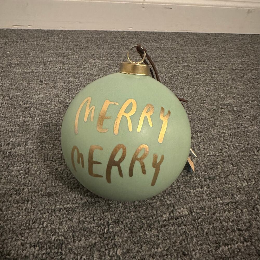 Floor 9 Large Solid Christmas Holiday Tree Round Ball Merry Ornament 5”